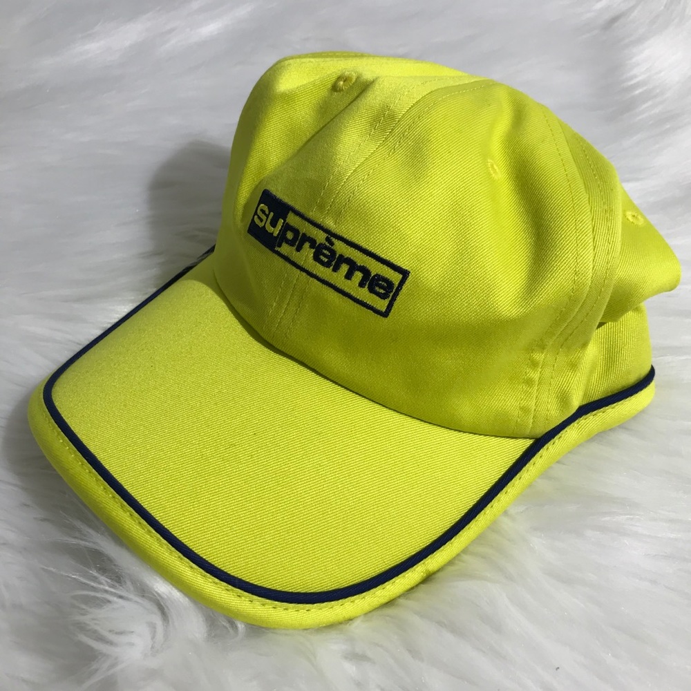 Supreme Authentic 6-Panel Cap Hat Bright Yellow - Picture 5 of 9